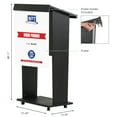 thumbnail image 2 of M&T Displays Plywood Stand up, Floor-Standing Podium, Lectern with Poster Fast, Shelf, Microphone Slot and 4 Locking Caster Wheels, 45 inch Height (Black), 2 of 3