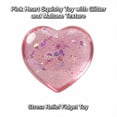 thumbnail image 3 of Pink Heart Squishy Toy with Glitter and Texture, Single Piece, for Teen Girls and Adults, Relaxation Squeeze Toy, 3 of 3