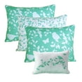 thumbnail image 6 of Home Soft Things 6-Piece Reversible Quilted Daybed Set w/ Bedskirt, Shams & Pillow - Birdsong Teal, 75"x39", 6 of 6