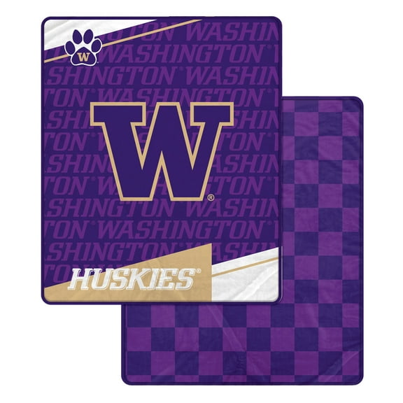 Pegasus Washington Huskies 60" x 70" Diagonal Ghost Checkered Double-Sided Blanket