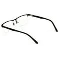 thumbnail image 4 of Men Premium Optical Frame Wide Large Head Reading Glasses Half Rim Metal - Clear Lens Reader DRM01 149MM +2.50, 4 of 5