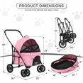 thumbnail image 3 of Cochecito para mascotas MoniBloom para perros grandes de hasta 20 kg con 3 entradas, 3 of 9