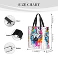 thumbnail image 3 of Disketp Cool Colorful Wolf Bolsa Tote de Lona para Mujer, Bolso de Hombro y Cruzado con Cierre de Cremallera, 3 of 7