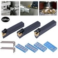 thumbnail image 4 of Metal Lathe Turning Tool Set, Carbide & Tungsten Steel Inserts with 3 Holders for High-Precision Steel Machining and Cutting, 4 of 4