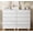 White, variant on Aufeile 41" Tall Dresser for Bedroom, 5 Drawer Wood Dresser with Curved Profile, Modern Vertical Chest of Drawers, Slim Storage Dresser for Bedroom, Living Room & Entryway, Natural