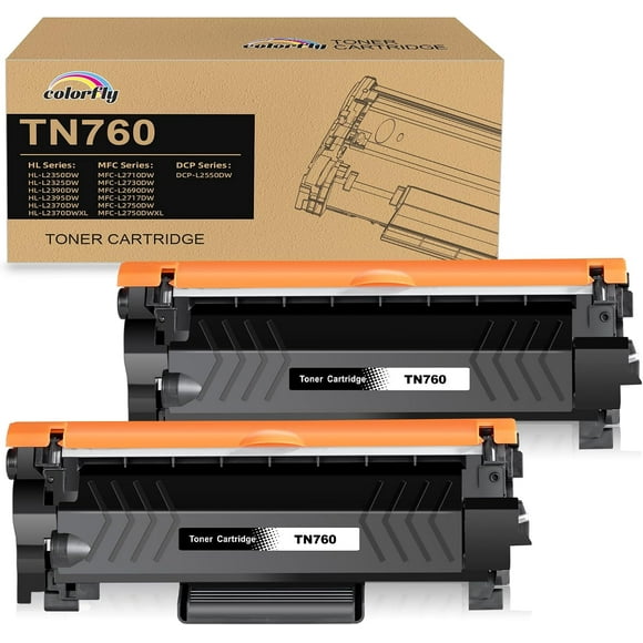 TRAHOO-TN760 TN 760 TN730 Toner Cartridge Replacement for Brother High Yield TN-760 TN760 Toners, Compatible with DCP-L2550DW HL-L2350DW MFC-L2750DW MFC-l2710DW HL-L2370DW HL-L2390DW HL-L2395DW (2 Bl