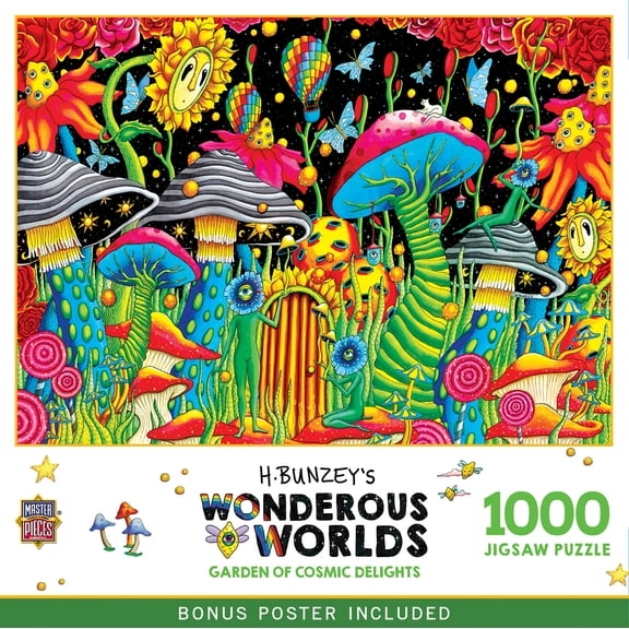 MasterPieces Wonderous Worlds - Garden of Cosmic Delight 1000 Piece Jigsaw Puzzle