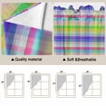 thumbnail image 5 of Swag Valance Curtains for Windows, Slate Blue Plaid Light Filtering Kitchen Curtains with Rod Pocket, Colorful Vintage Check Farmhouse Window Treatment Valances for Living Room, 36x63 - 2 PCS, 5 of 9
