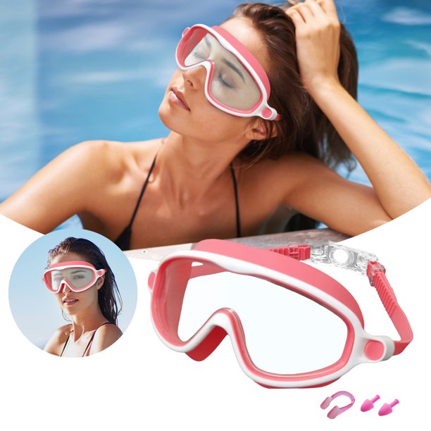 Gafas de natación, pinza nasal y tapones para los oídos para adultos y accesorios de natación cómodos
