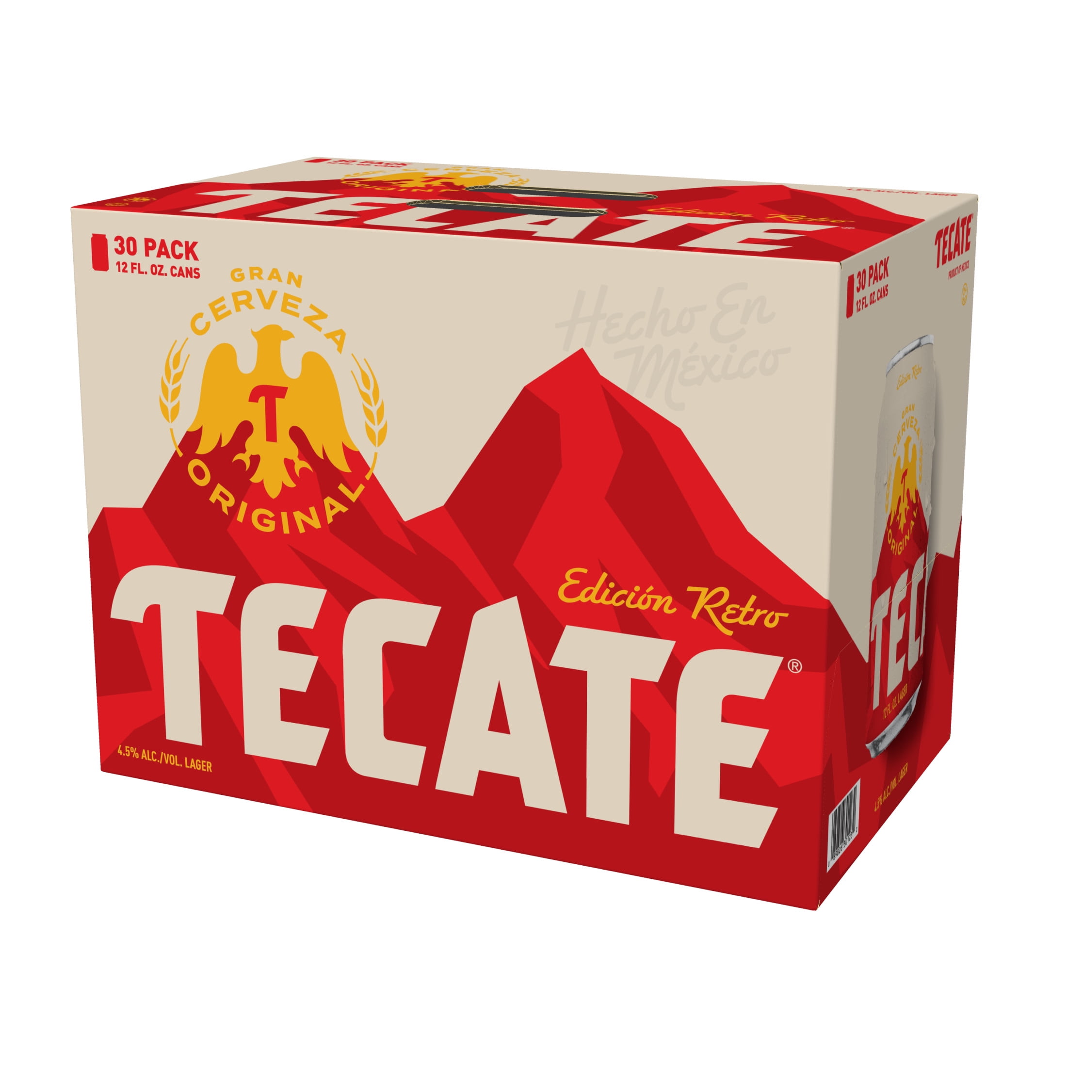 Tecate Original Mexican Lager Import Beer, 30 pack, 12 fl oz Cans