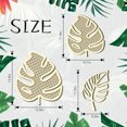 thumbnail image 2 of NOGIS 3 Pieces Wooden Monstera Leaf Wall Decor Boho Art Palm Tree Decoration Rattan Decor Tropical Wall Art Boho Bathroom Wall Decoration Plant Art Wood Wall Decor (Style A), 2 of 7