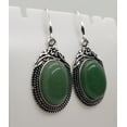thumbnail image 3 of Natural Green Aventurine Antique Silver Earrings, 3 of 4