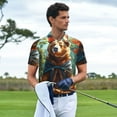 thumbnail image 3 of Balery Maple Meditating Bear Camisa Polo de Hombre con Estampado, de Manga Corta y Tejido Medio, Camisa Tipo Golf Polo-Large, 3 of 6