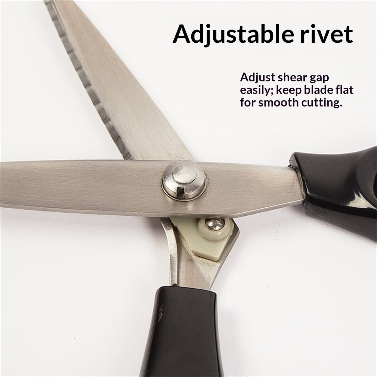 2pcs Serrated Scalloped Edge Pinking Shears, Multifunction Stainless Steel Shears Tailor Scissors, Professional Zig-Zag Cut Scissors, Sewing Craft Cut Paper Clothing Fabric for Home (7mm+5mm)