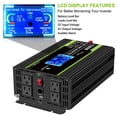 thumbnail image 2 of Novopal 1500 watt Pure Sine Wave Power Inverter DC 12V to 110V/120V Converter 4 AC Outlets Car Inverters with USB Port 16.4 Feet Remote Control and LCD Display, 2 of 4
