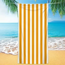 Comefolife Clearance Extra Large Beach Towel - Oversized Beach Towel 40'' x 70'', Striped Lightweight Pool Towel, Big Swim Travel Towel for Adults Mens Women,Yellow