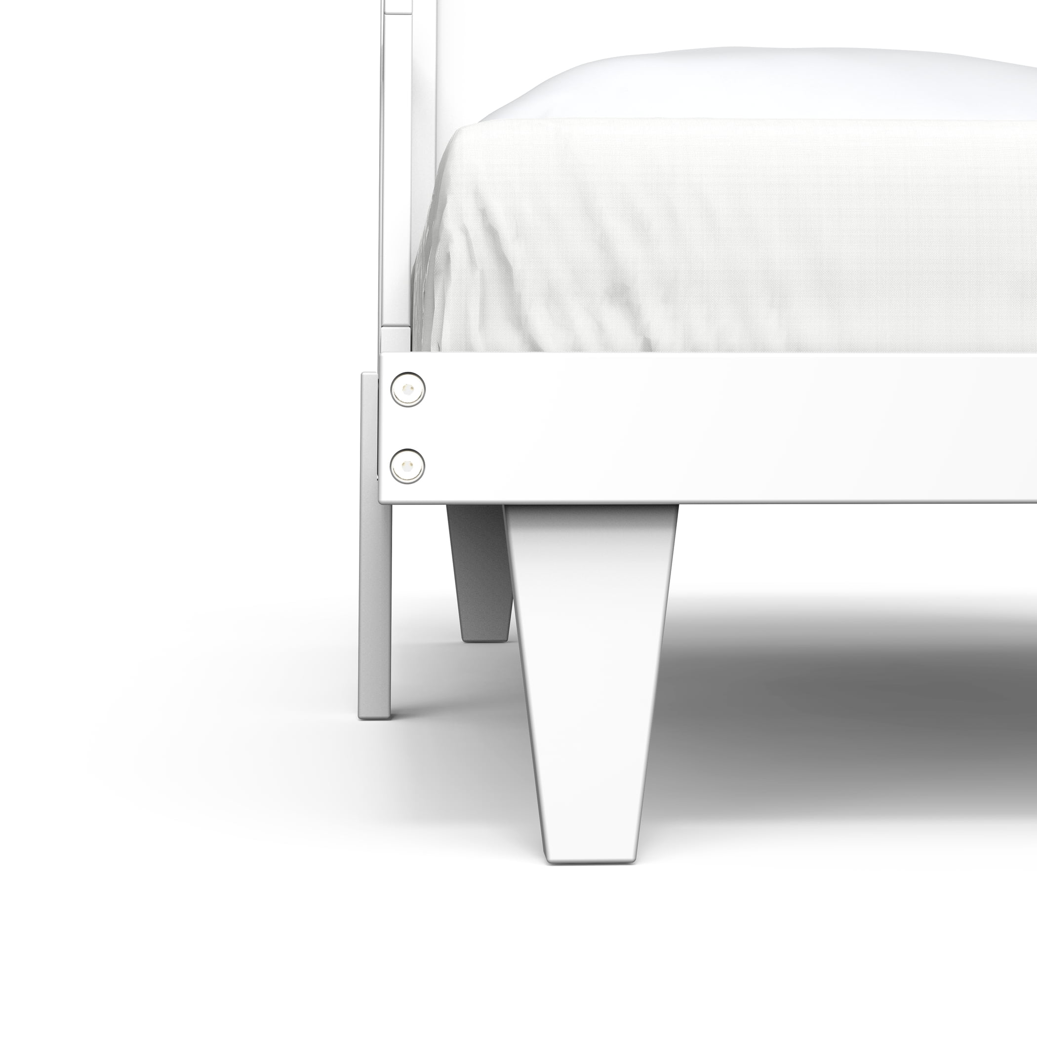 Child Craft Tremont Toddler Bed with Guard Rail, Matte White