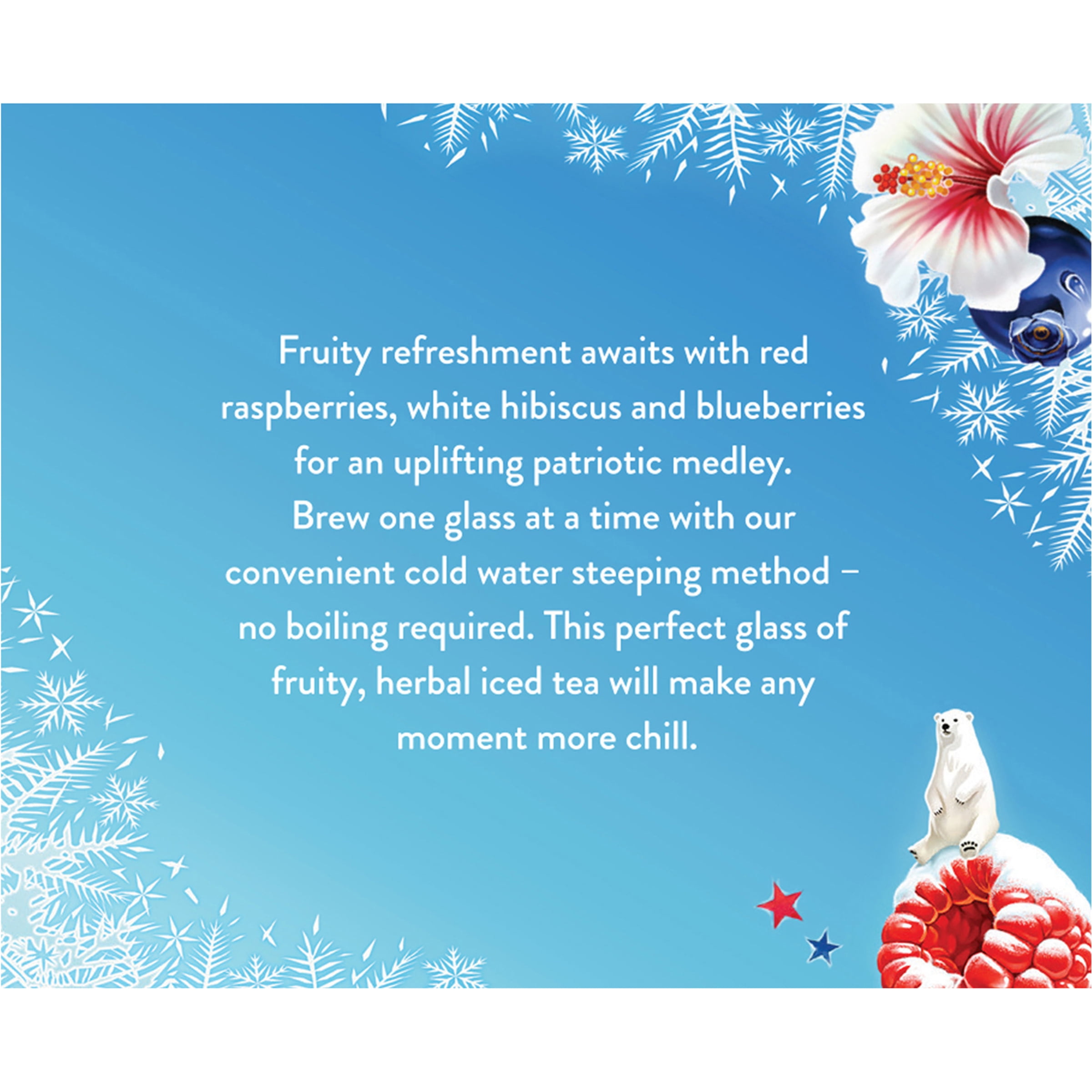 (2 pack) Celestial Seasonings Cold Brew Red White & Blueberry Iced Herbal Tea Bags, 18 Count