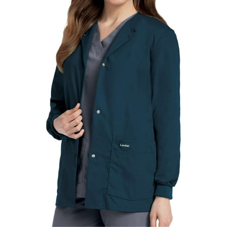 

Landau Women s Snap Front Warm-up Scrub Jacket