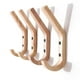 thumbnail image 1 of 4 Pack Wooden Coat Hooks Wall Mount Hooks, Heavy Duty Entry Hooks for Hanging Coats, 1 of 5