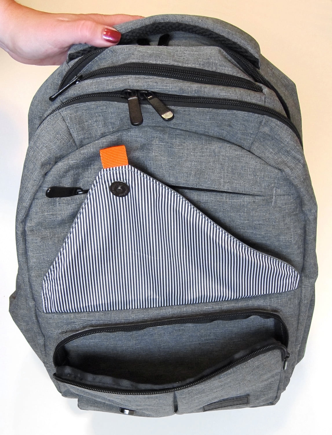 Backpack Diaper Bag with Matching Changing Pad - Gray