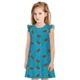 thumbnail image 1 of Balery Sea Turtle Camisón de princesa para niñas, pijama de algodón con mangas abullonadas, suave y bonito.-Small, 1 of 6