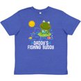 thumbnail image 3 of Inktastic Daddys Fishing Buddy Cute Frog Youth T-Shirt, 3 of 5
