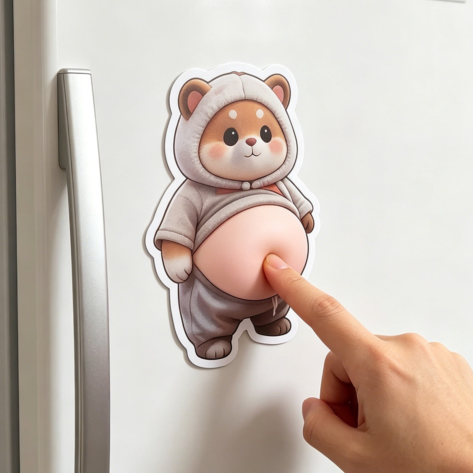 20 Pcs 3D Shiba Inu Dog Belly Stickers, Super Soft Silicone Anti-Collision Stickers, Cute Dog Belly Sticker as Car Door Protector, Table Edge Protector & Cute Decor Sticker for Home and Car