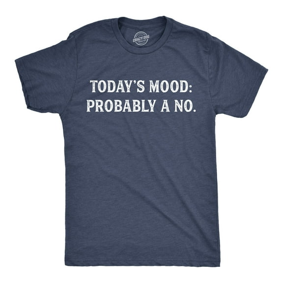 Mens Todays Mood: Probably A No T Shirt Funny Sarcastic Bad Day Tee Graphic Tees