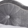 thumbnail image 4 of Baxton Studio Lit Grand Size en Velours Gris Rembourré, 4 of 7