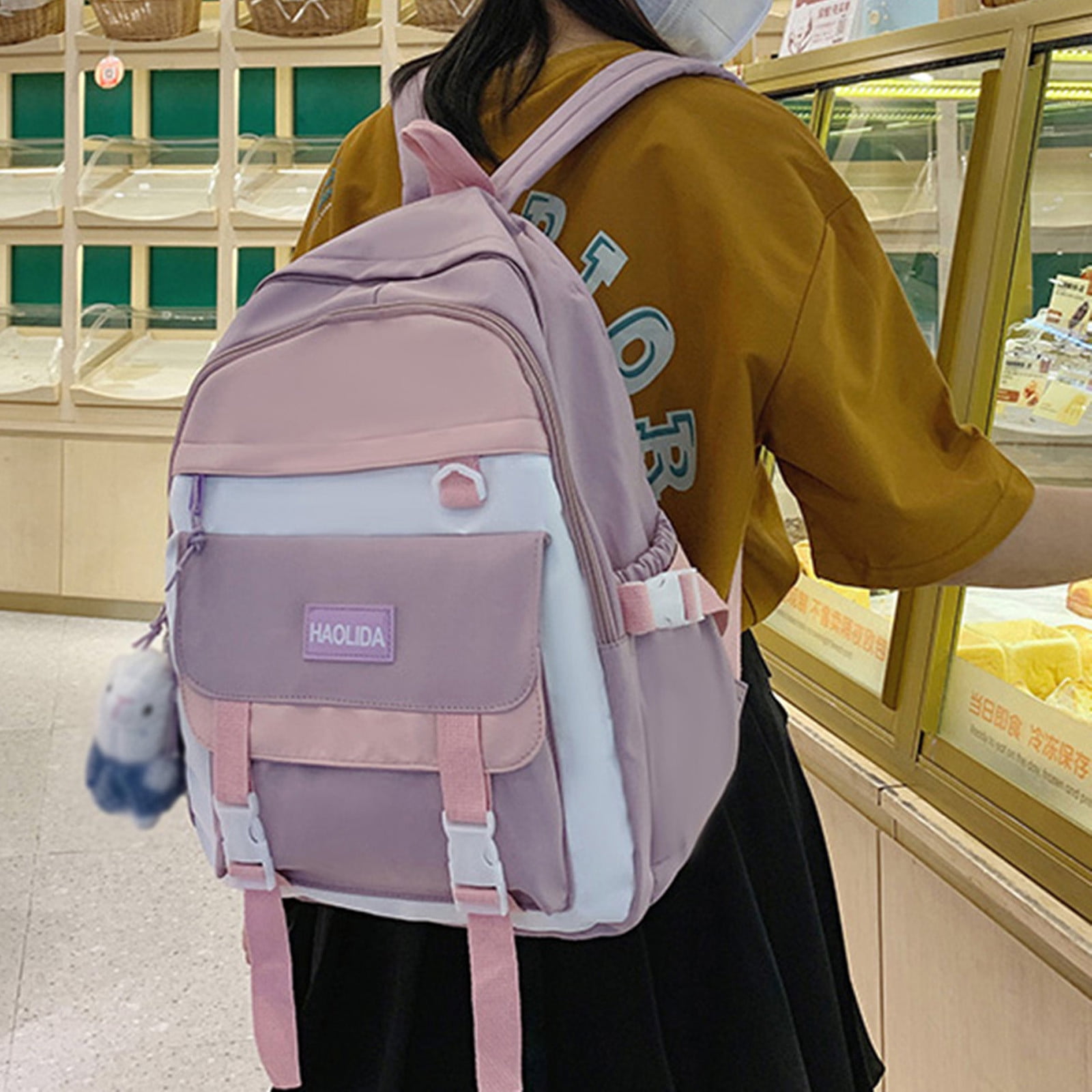 HIPYLO Travel Backpack Personal Item Size Womens Backpack Purse Small Canvas Backpack Small Anti Theft Backpack Mens Work Backpacks Professional, Purple