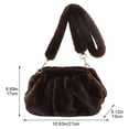 thumbnail image 4 of Jiibva Faux Fur Shoulder Bag for Women, Plush Ladies Clutch Purse Bag, Trendy Winter Furry Crossbody Bag Handbag, 4 of 7