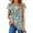Cyan Floral, variant on Fantaslook Womens Blouses Dressy Casual Pleated Tunic Tops Floral Ruffle Sleeve Summer Shirts