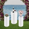 thumbnail image 6 of 3 Pcs Cylinder Stands for Party, Metal Cylinder Pedestal Stand, Cake Flower Table Display Pillars for Wedding Birthday Party Art Decor, 6 of 10