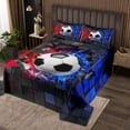 thumbnail image 2 of Erosebridal Soccer Coverlet Set King,Sport Theme Bedding Set,3pcs, 2 of 5