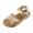 Gold, variant on LNMQLPDBS Girls Sandals Solid Color Adjustable Buckle Leather Open Toe Outdoor Cross Sandals Flat Non-Slip Summer Slippers Shoes Shoes for Girls Casual Trendy Beach Shoes Gold 4-4.5 Years