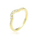 thumbnail image 2 of White Sapphire Curved Stackable Ring, 2 of 9