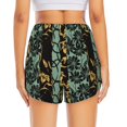 thumbnail image 2 of Lsque Lilies Flowers Printed Women's Running Shorts with Liner Pockets,Elastic Quick Dry Workout Athletic Gym Yoga Shorts,Womens High Waist Shorts-XX-Large, 2 of 9