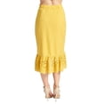 thumbnail image 2 of Aster Skirt - Women's Cotton eyelet asymmetric hi-lo skirt (marigold), 2 of 5