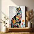 thumbnail image 6 of Bohemian Abstract Cat Floral Canvas Print, for Living Room, Office, Kitchen, Dining Room, 6 of 8
