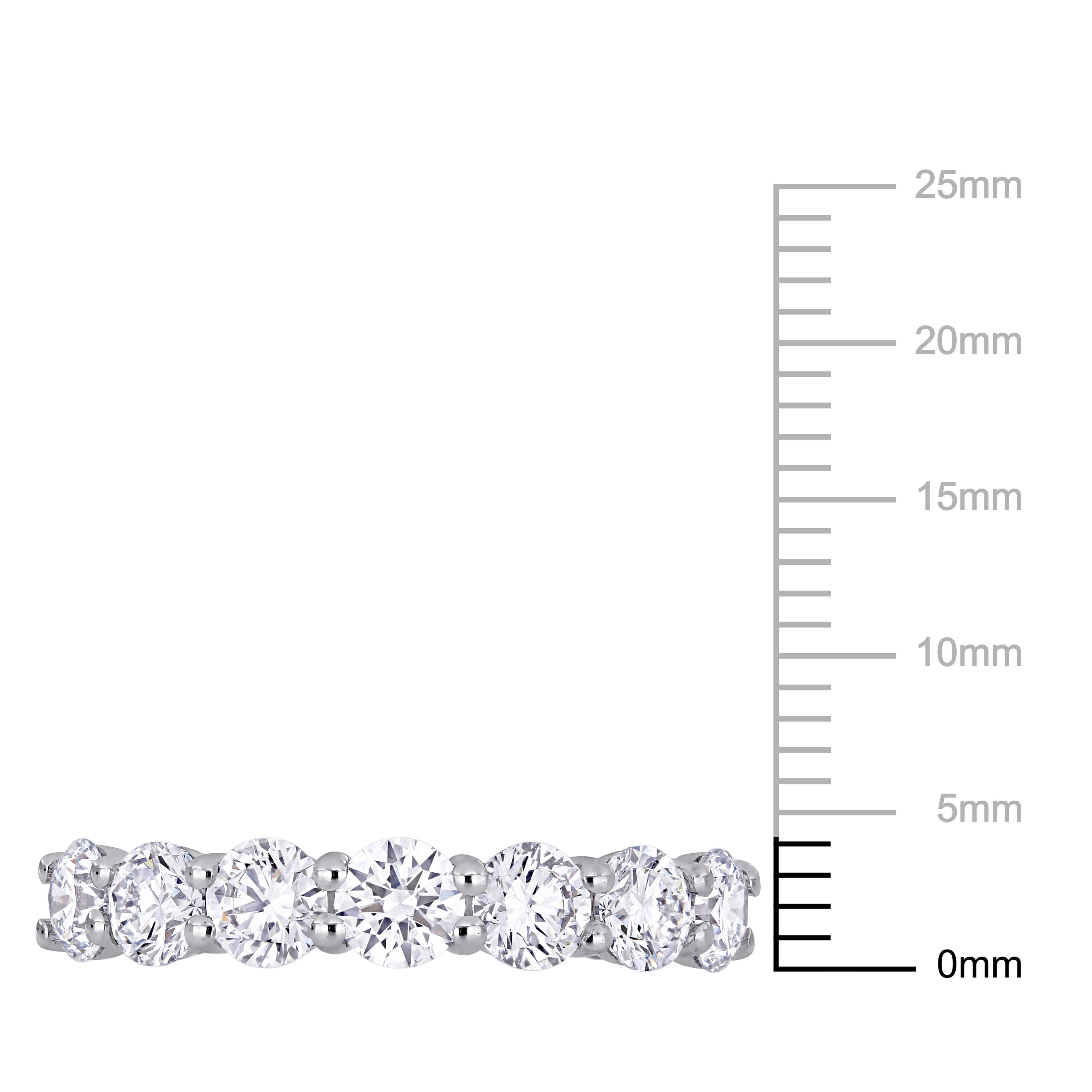 Created Forever Women's 1-3/4 Carat T.G.W. Lab-Grown Diamond 14kt White Gold Semi-Eternity Ring