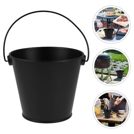 TAILTOSS 3Pcs Tinplate Barbecue Accessory Drip Grease Bucket for Oil Collection 11.8X7.9X3.9in