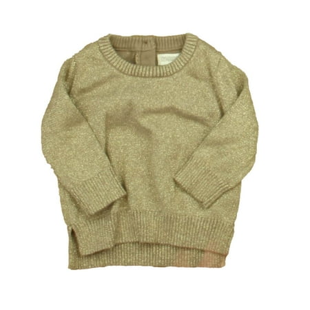 

Pre-owned Gymboree Girls Gold Sweater size: 3-6 Months