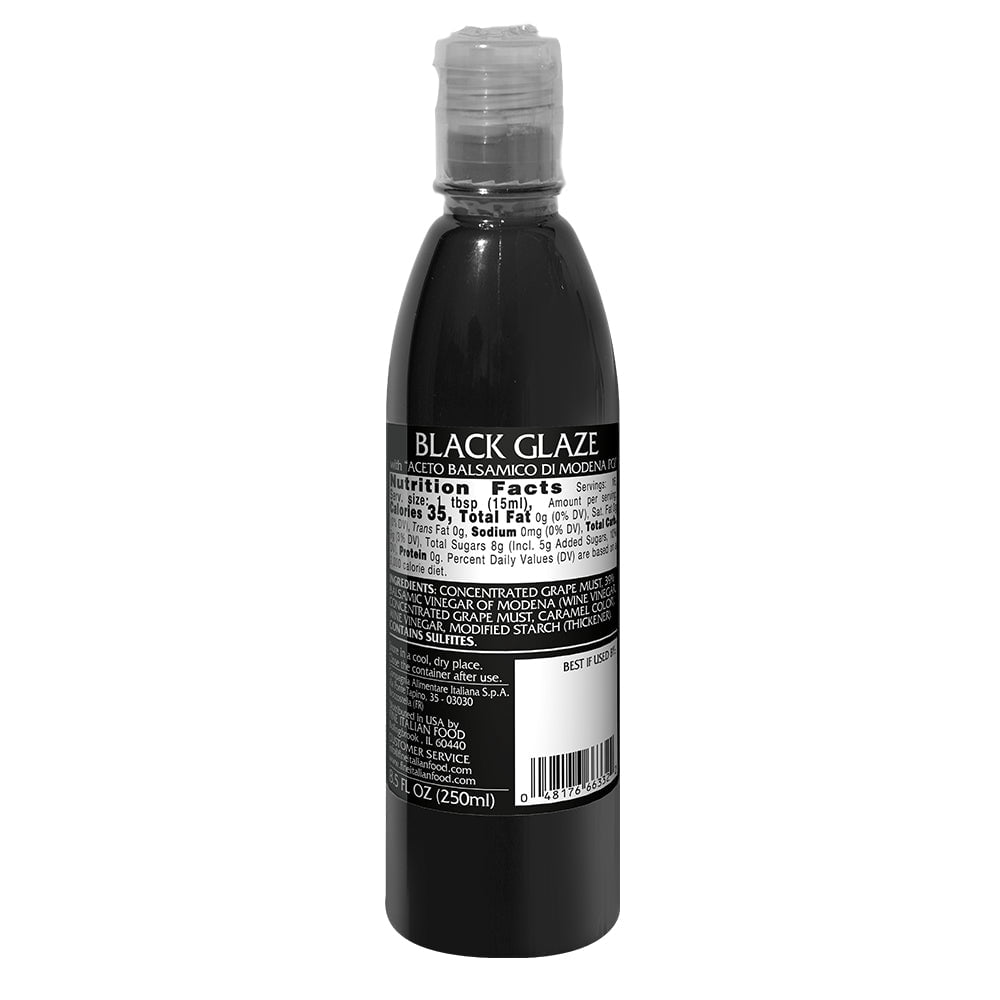 Pack of 6, Mantova Black Glaze Balsamic Vinegar, 8.5 fl oz