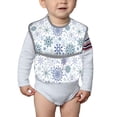 thumbnail image 6 of Zufioo Retro ice blue snowflakes Print Toddler Adjustable Waterproof Bib, 11.6x15 Inch Feeding Bib Suitable for 6-24 Month Babies, 6 of 8
