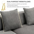 thumbnail image 5 of Williamspace L Shaped Curved Sofa Modern Couch Comfy Cloud Sofa Upholstery Sectional Sofa with Chaise for Living Room, Apartment, Grey, 5 of 7