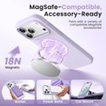 thumbnail image 3 of ouhos for iPhone 18 Pro Magnetic Silicone Case, Built-in Screen Protector, Full Camera Lens Protection, Shockproof Drop Resistant Slim Phone Cover, Pastel Lilac, 3 of 7