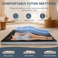 thumbnail image 3 of ABORON Japanese Floor Mattress Futon Mattress Full Size, Thicken Tatami Mat Sleeping Pad Foldable Roll Up Mattress Black, 3 of 10
