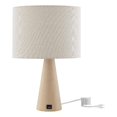 thumbnail image 1 of Posh Living Brynlie Table Lamp 5ft Power Cord USB Charger Beige, 1 of 9