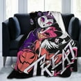 thumbnail image 2 of Helluva Song Dance Boss Throw Blanket Fleece Blanket Warm Sofa Blankets King Size Blankets for All Season Casual Blankets for Hotel Beautiful Outdoor Blankets for Running 50x60", Black, 2 of 6